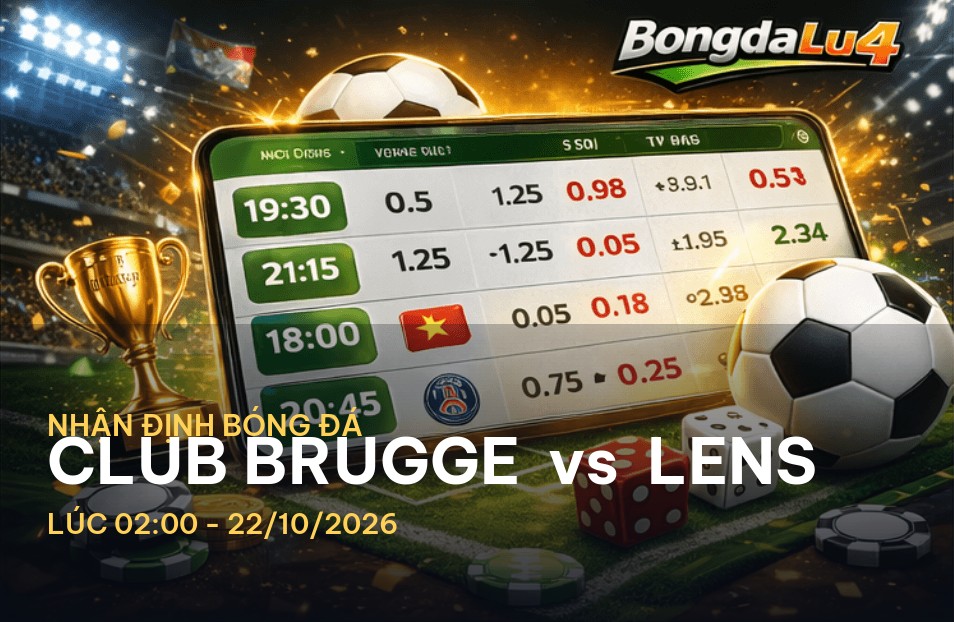 Bongdalu soi kèo hôm nay: Nhận định Club Brugge vs Lens Bongdalu soi kèo hôm nay: Nhận định Club Brugge vs Lens