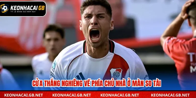 Cửa thắng nghiêng về phía chủ nhà ở màn so tài